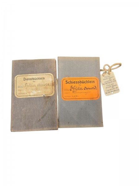 CH-Armee Thüler Arnold 1897 1x Dienstbüchlein 1X Schliessbüchlein 1x Grabstein