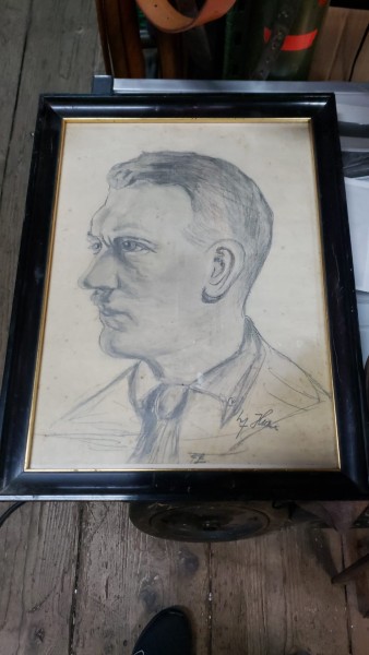 Adolf Hitler Bild mit original Rahmern