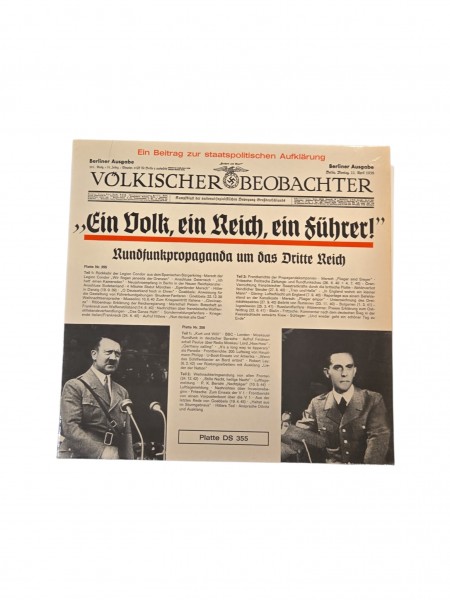 Völkischer Beobachter "Ein Volk, ein Reich, ein Führer! Schallplatte DS 355
