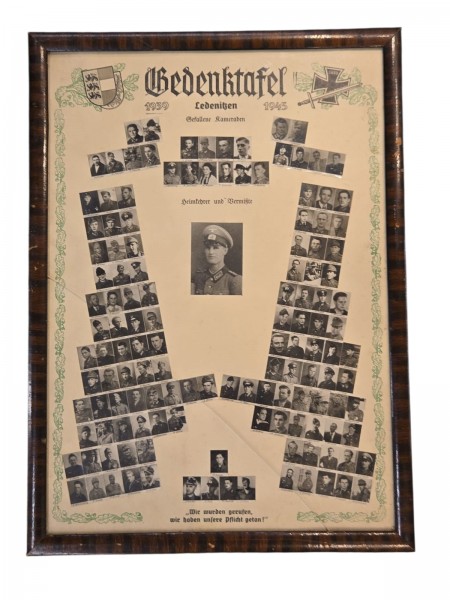 Gedenktafel 2.WK 54x38cm