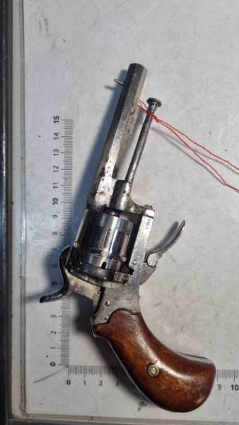 Frankreich 7mm Lefaucheux Revolver 1870 Funktioniert