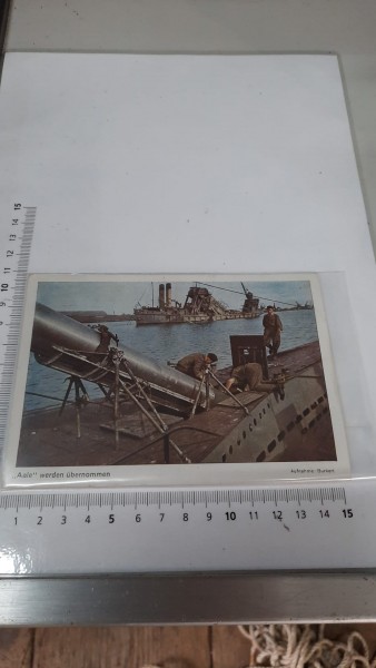 U-Boot Ansichtskarte Aale werden übernommen