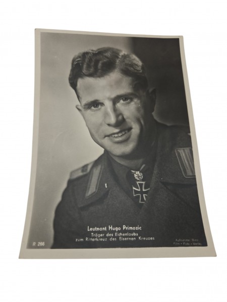 Leutnant Hugo Primozic Postkarte