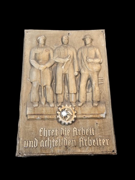 Ehret die Arbeit und achtet den Arbeiter Alu tafel ca.40x27cm