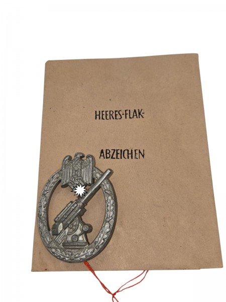 Heeres Flakabzeichen mit Verleihungstüte L/12