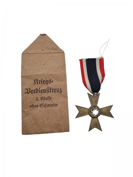 Orden Kriegsverdienstkreuz ohne Schwertern mit Original Tüte 2.Klasse