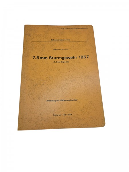 CH-Armee 7,5mm Sturmgewehr 1957 Reglement