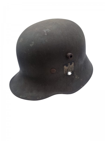 Original 1.Wk Helm wurde von der Wehrmacht verwendet