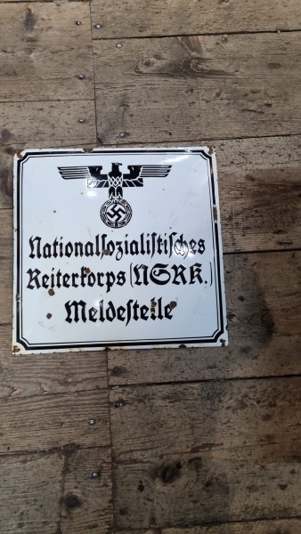 Orginal 3.Reich Email Schild 50x50cm