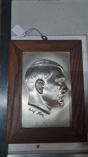 Original A.Hitler Silber blech Bild 26x20cm