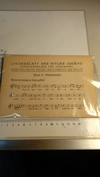 Liederblatt der Hitlerjugend Ständelieder