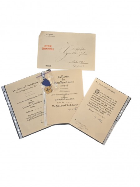 Konvolut Urkunden,Orden, Covert Reichskanzlei