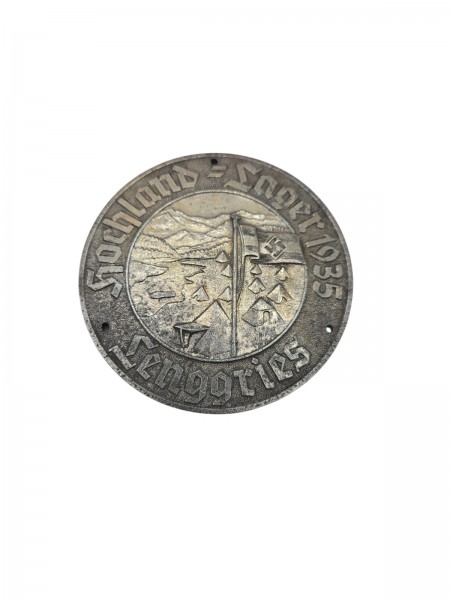 Original Lager 1935 Erinnerungs Plakette Durchmesser 8cm