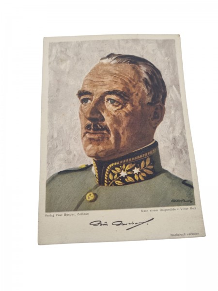 CH-Armee General H.Guisan Postkarte