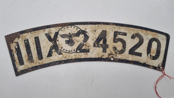 3.Reich Motorrad Nummer schild