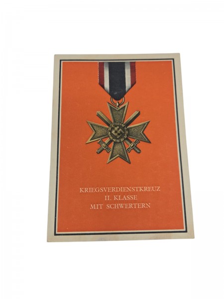 Kriegsverdienstkreuz 2.Klasse mit Schwertern Post Karte