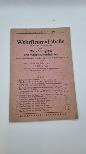 Wehrsteuer Tabelle