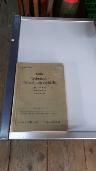 Buch Wehrmacht Verwaltungsvorschrift Entwurf