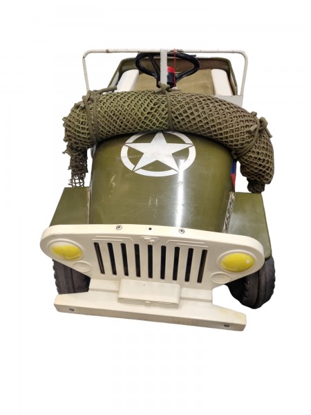 Willis Jeep Kinder Tretauto aus Blech 90x45cm