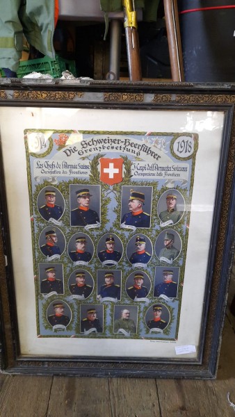 Bild Schweizer Heerführer 1.Wk 58 x 75cm