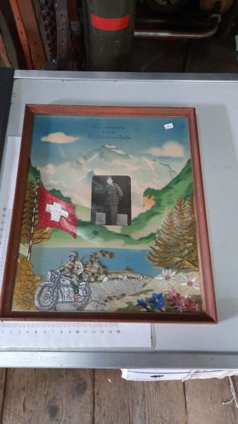 Bild Erinnerung an meine Rekrutenschule (zum Teil gestickt)26x32