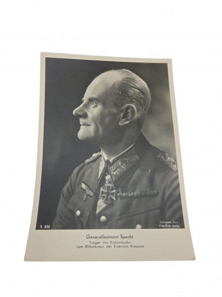 Generalleutnant Specht Postkarte