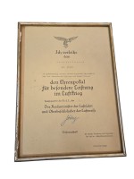 Urkunde Ehrenpokal Original Unterschrift Göring Urkunde Ehrenpokal Original Unterschrift Göring