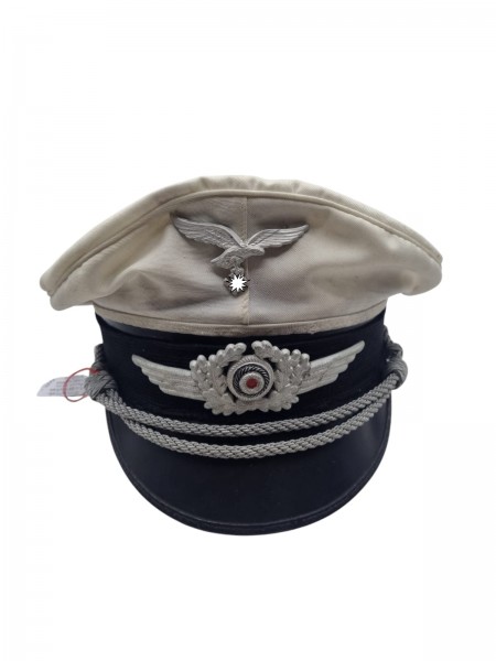 Original Luftwaffe Sommer Offiziers Mütze