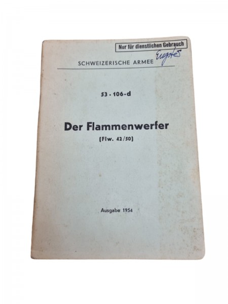 Schweizer Armee Der Flammenwerfer