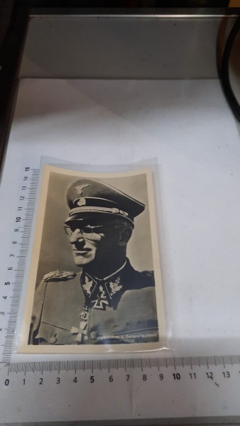 Orginal Ritterkreuzträger Postkarte SS GruppenführerHerbert Gille