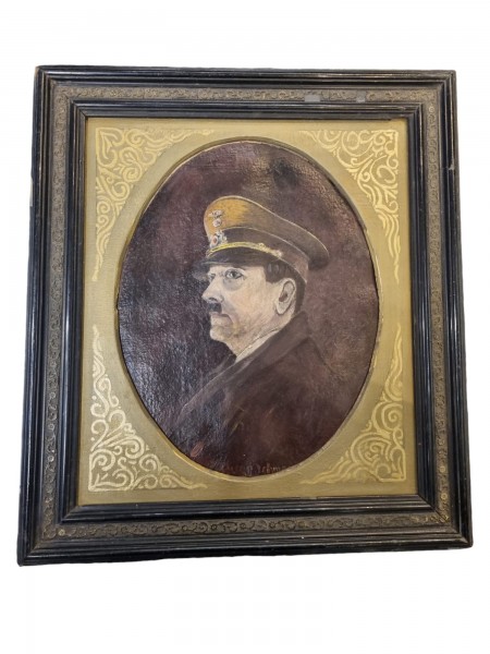 Oel gemälde A.Hitler Signiert 40x36cm