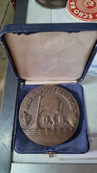 DSV-nichttragbare Plakette Nationalsozialistischer Deutscher Schwimmverbans 1933 Sehr selten