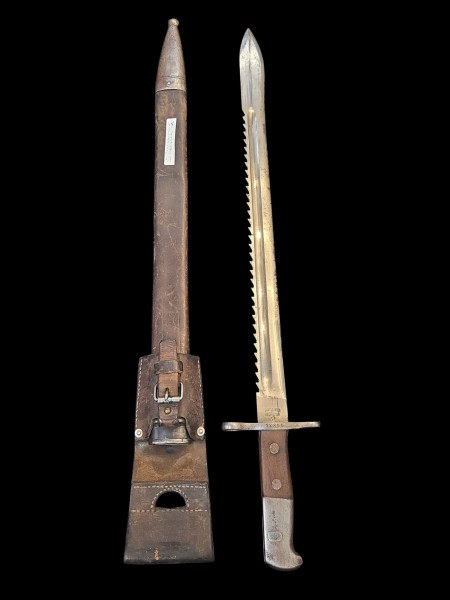 CH-Armee Faschinenmesser mit Lederscheide und Frosch