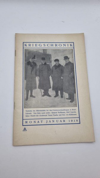 Kriegschronik 1918 Monat Januar 1.WK