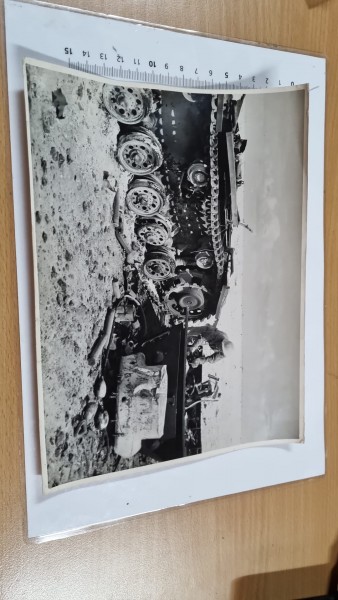 Orginal Kriegsberichter Panzer Bild beschriftet