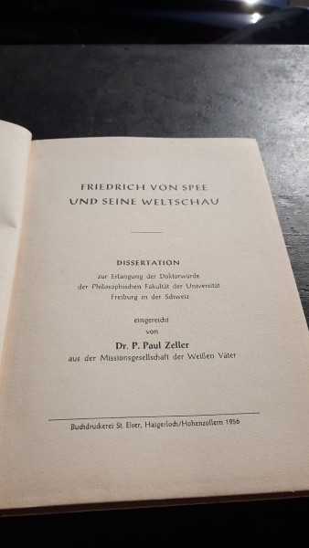 Buch Friedrich von Spee und seine Weltschau