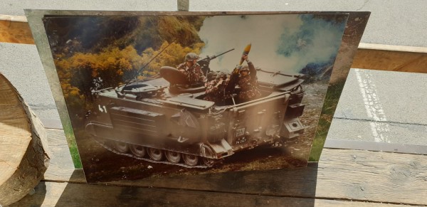 Schulungsbild der CH-Armee auf Alu Schützenpanzer M113 mit 12cm Minenwerfer