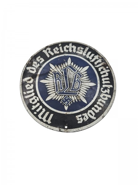 Original RLB schild Alu Durchmesse 8cm