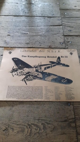 Lehrtafel der NSFK Heinkel He 111