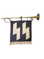 Posaune SS Flagge Original Posaune nicht gestempelt Posaune SS Flagge Original Posaune nicht gestempelt