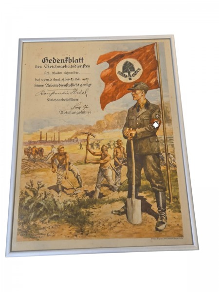 Gedenkblatt ca.41x31cm