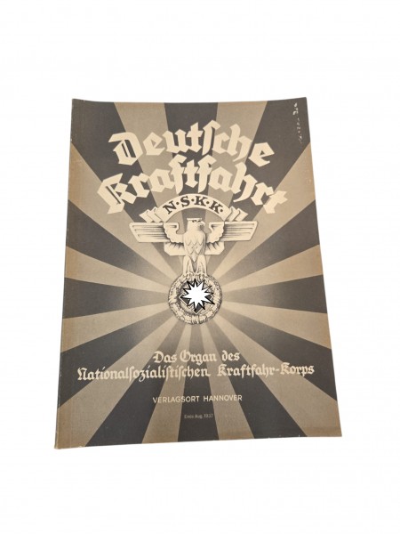 Deutsche Kraftfahrt, Zeitschrift des NSKK Ende Aug.1937