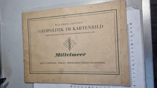 Original 3 Reich Kartenbild Mittelmeer