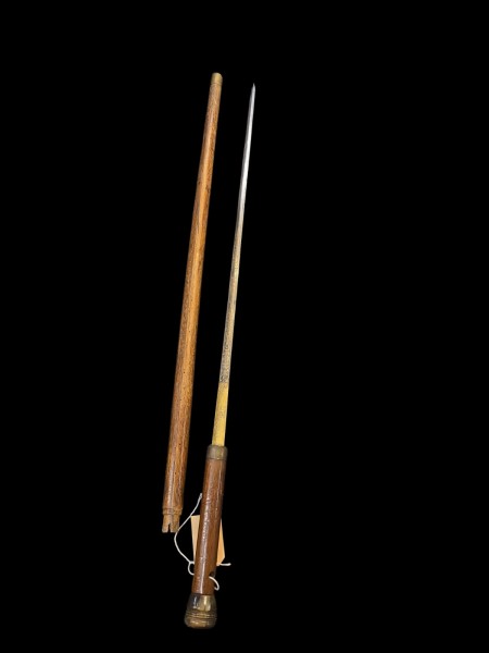 Stockdegen Antik mit Goldverzierte Klinge