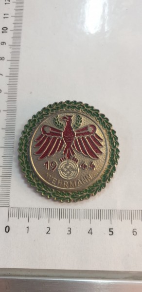 Tiroler Schiessauszeichnung Wehrmann 1944 3.Reich