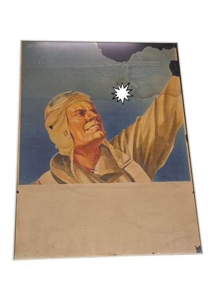 3.Reich Flieger Plakat schlechter zustand ca.81x60cm